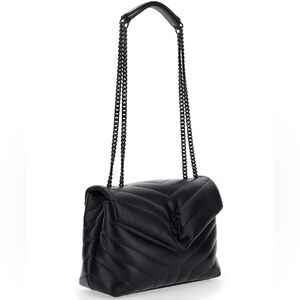 *Authenticated* Saint Laurent
Quilted MNG Small Loulou Chain in
Satchel Black